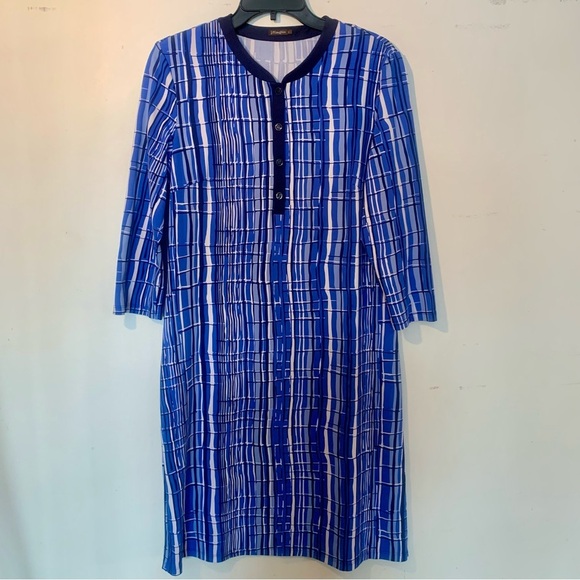 J. McLaughlin Dresses & Skirts - NWOT J. McLaughlin Catalina Cloth shift dress 3/4 Sleeves Size Large Nautical